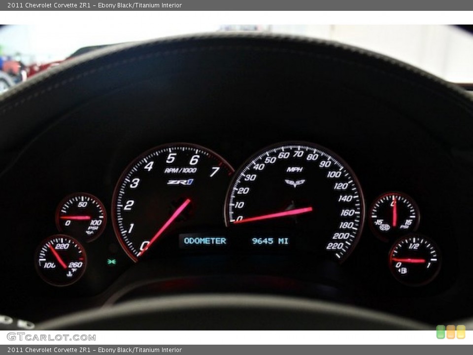 Ebony Black/Titanium Interior Gauges for the 2011 Chevrolet Corvette ZR1 #82775904