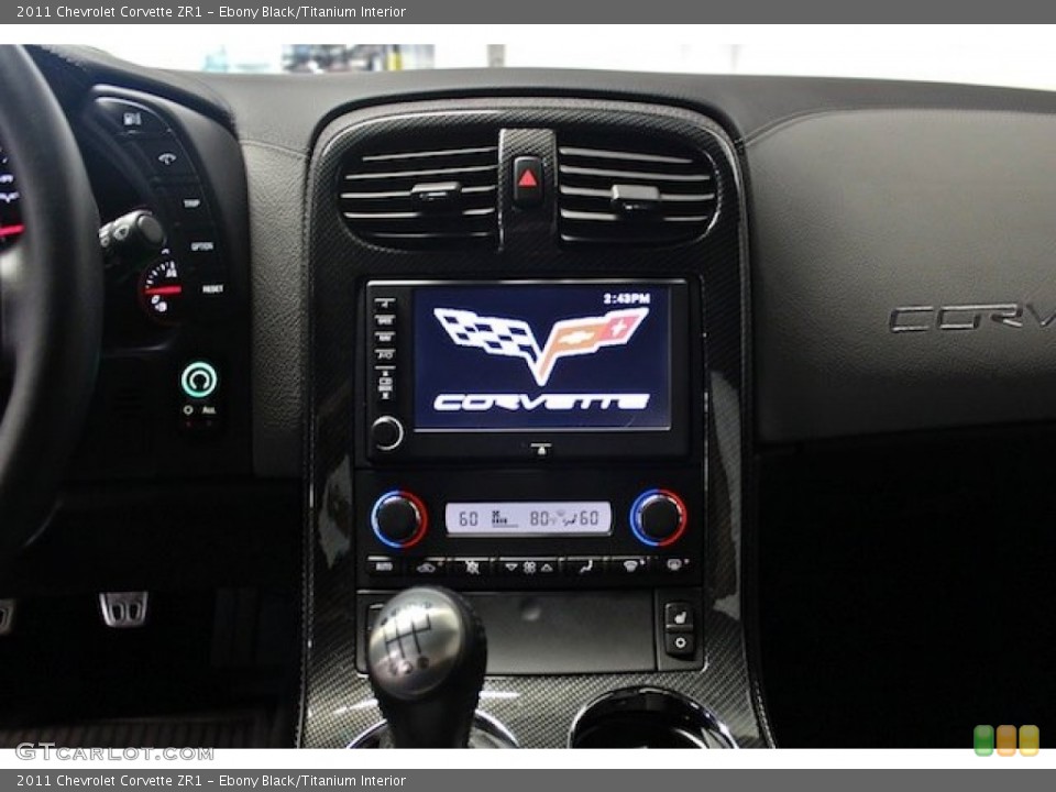 Ebony Black/Titanium Interior Controls for the 2011 Chevrolet Corvette ZR1 #82775960