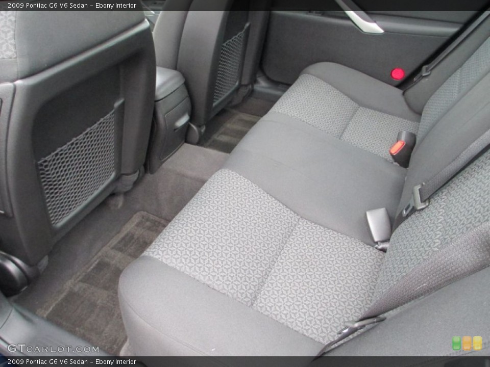 Ebony Interior Rear Seat for the 2009 Pontiac G6 V6 Sedan #82776129