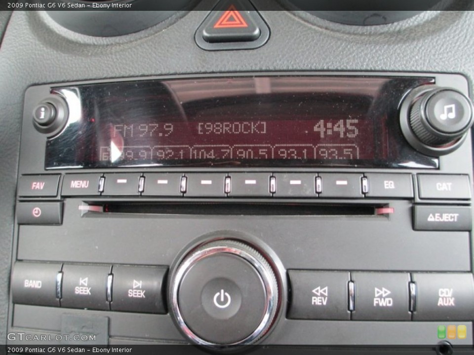 Ebony Interior Audio System for the 2009 Pontiac G6 V6 Sedan #82776306