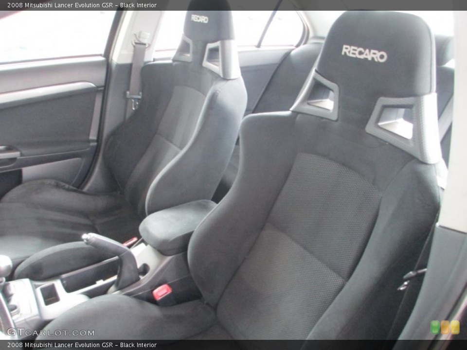 Black Interior Front Seat for the 2008 Mitsubishi Lancer Evolution GSR #82777026