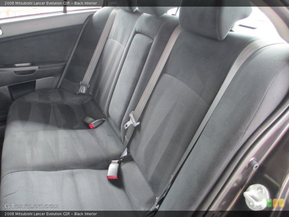 Black Interior Rear Seat for the 2008 Mitsubishi Lancer Evolution GSR #82777112