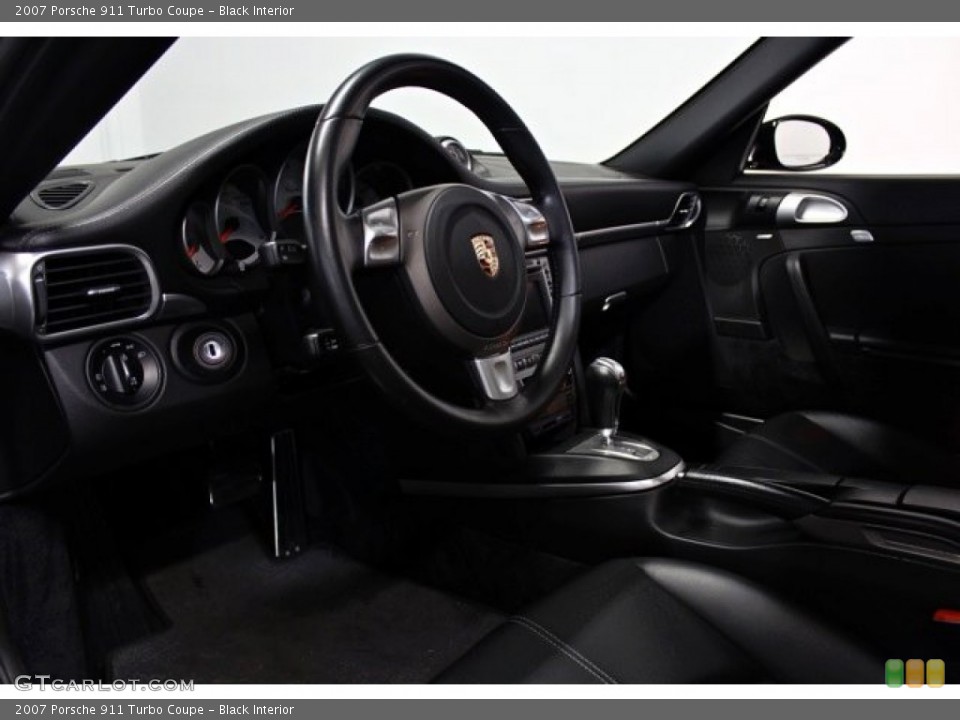 Black Interior Dashboard for the 2007 Porsche 911 Turbo Coupe #82777149