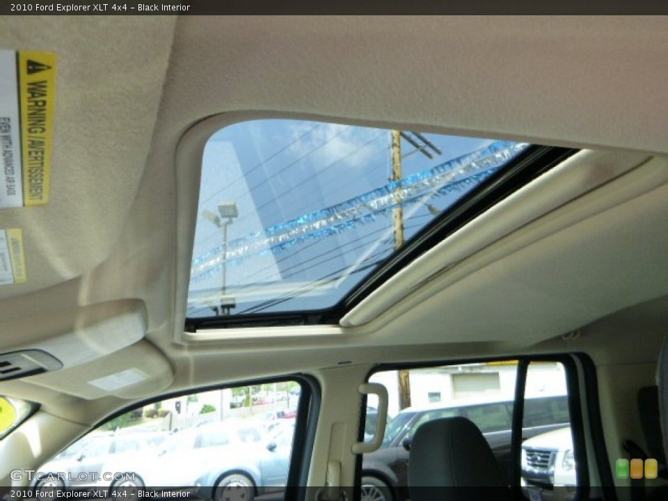 Black Interior Sunroof for the 2010 Ford Explorer XLT 4x4 #82777227