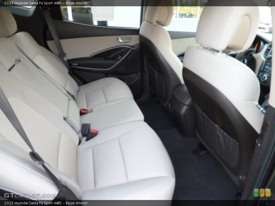 Beige Interior Rear Seat for the 2013 Hyundai Santa Fe Sport AWD #82777414