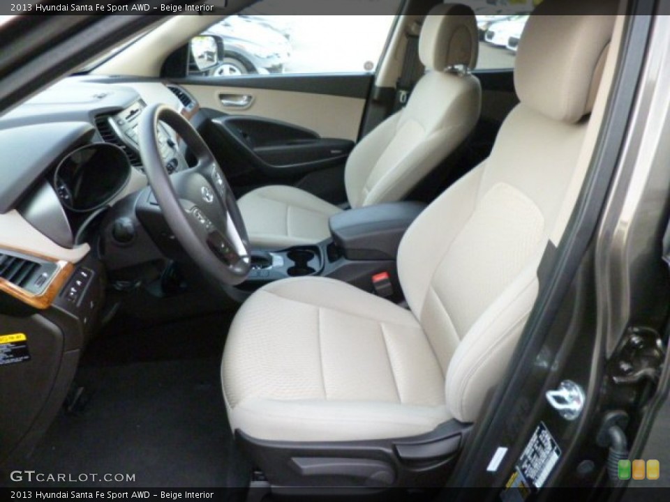 Beige Interior Front Seat for the 2013 Hyundai Santa Fe Sport AWD #82777527