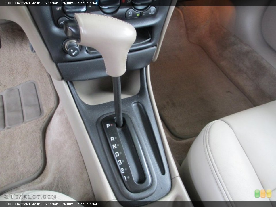 Neutral Beige Interior Transmission for the 2003 Chevrolet Malibu LS Sedan #82781256