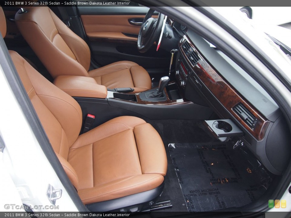 Saddle Brown Dakota Leather Interior Front Seat for the 2011 BMW 3 Series 328i Sedan #82781851