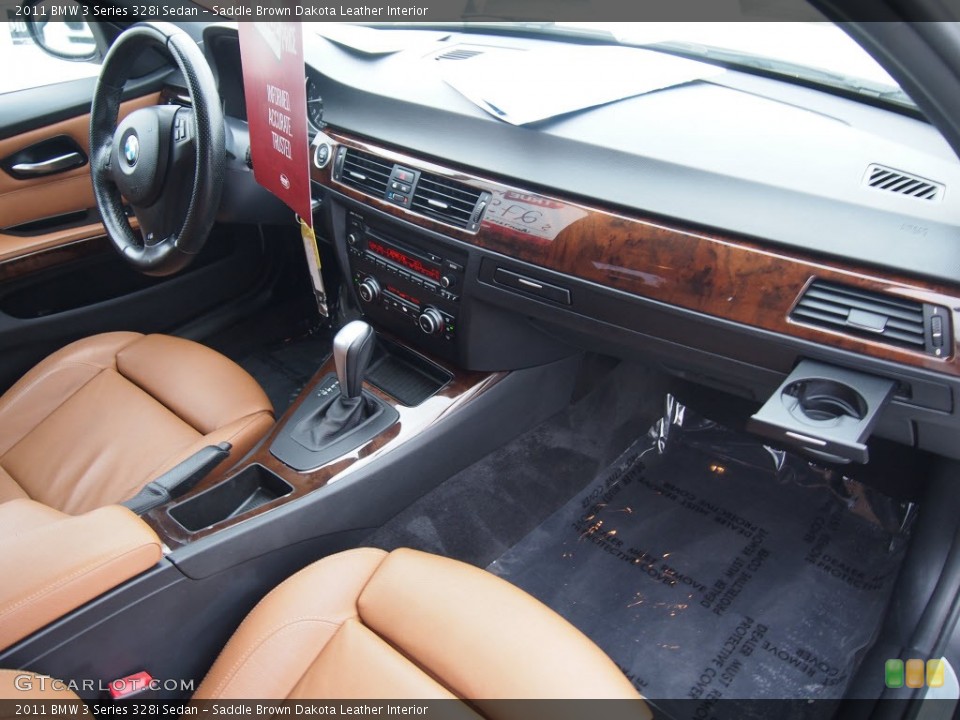 Saddle Brown Dakota Leather Interior Dashboard for the 2011 BMW 3 Series 328i Sedan #82781866