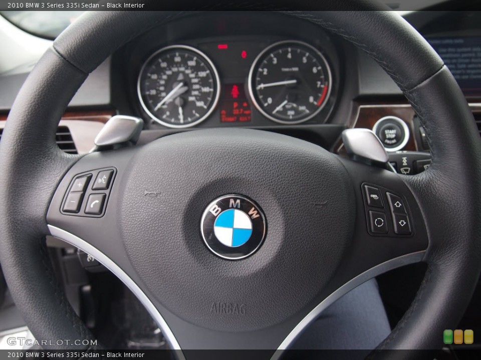 Black Interior Steering Wheel for the 2010 BMW 3 Series 335i Sedan #82782292