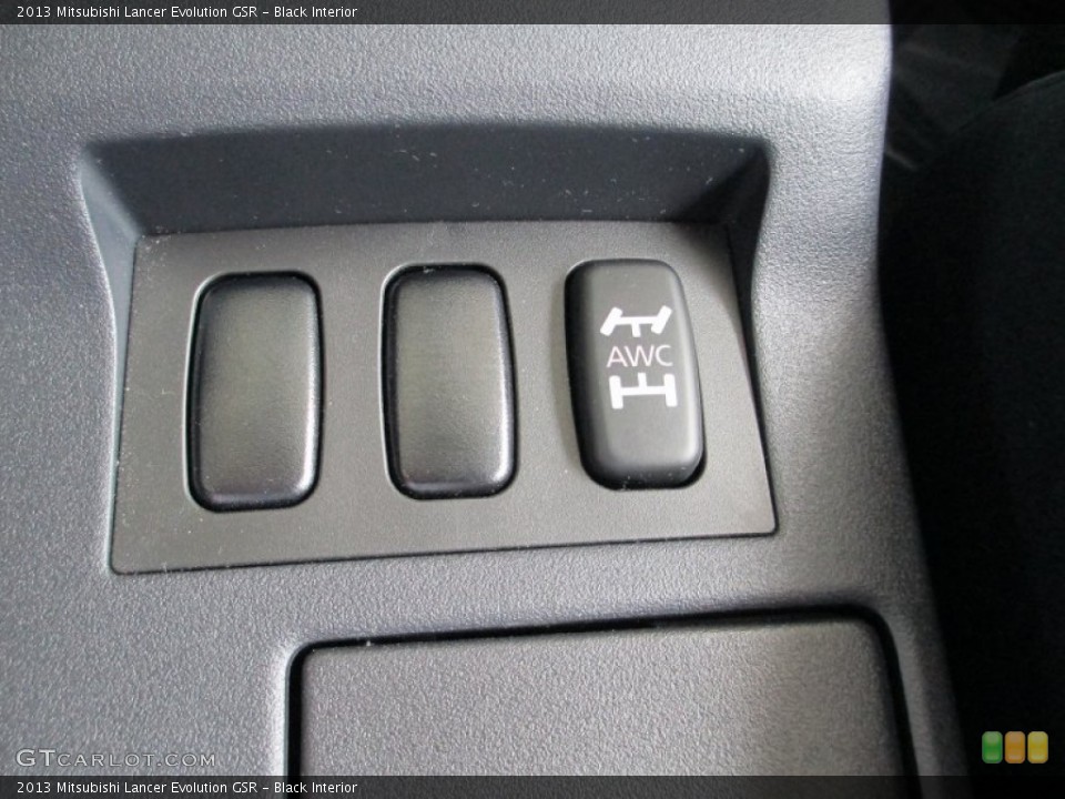 Black Interior Controls for the 2013 Mitsubishi Lancer Evolution GSR #82783141