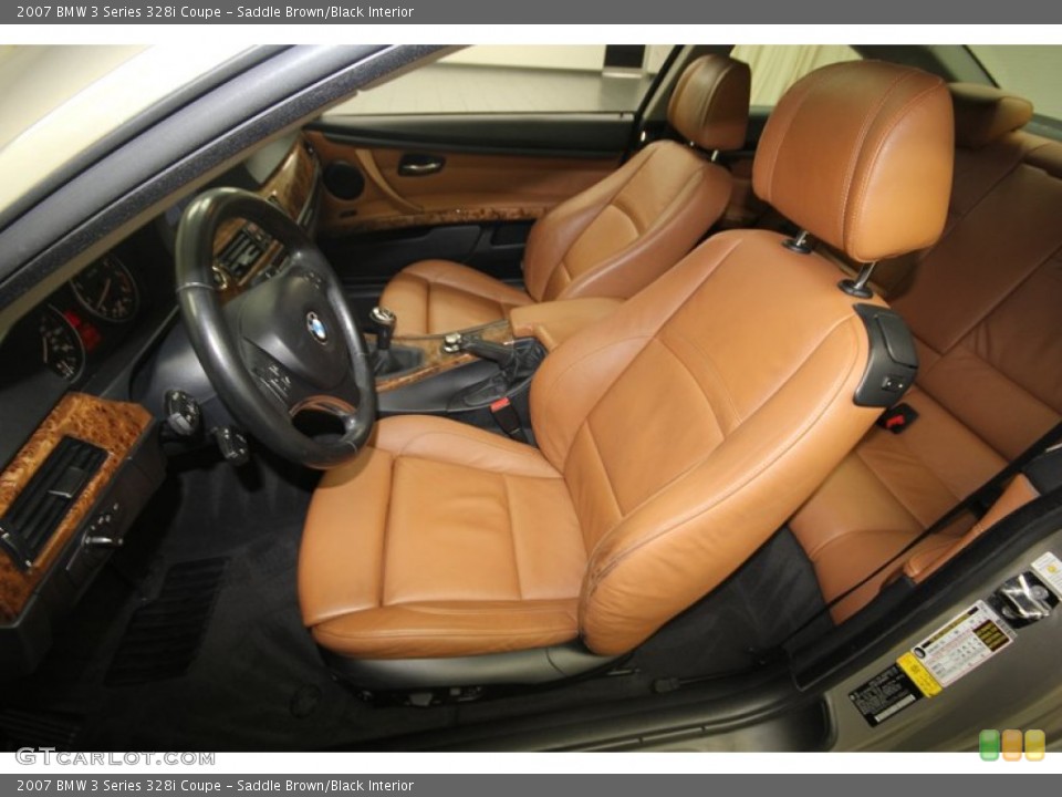 Saddle Brown/Black Interior Front Seat for the 2007 BMW 3 Series 328i Coupe #82784500