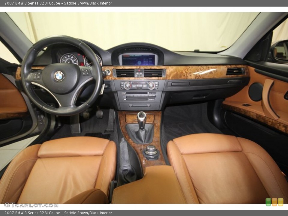 Saddle Brown/Black Interior Dashboard for the 2007 BMW 3 Series 328i Coupe #82784512