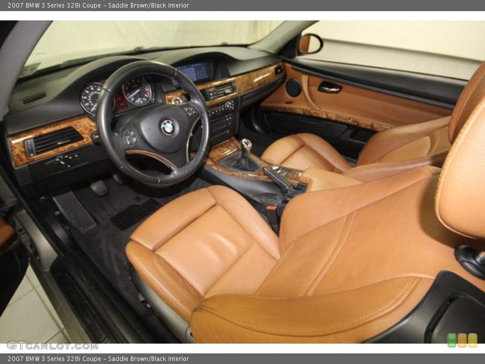 Saddle Brown/Black Interior Prime Interior for the 2007 BMW 3 Series 328i Coupe #82784589