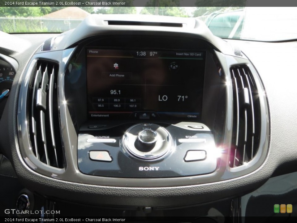 Charcoal Black Interior Controls for the 2014 Ford Escape Titanium 2.0L EcoBoost #82786711
