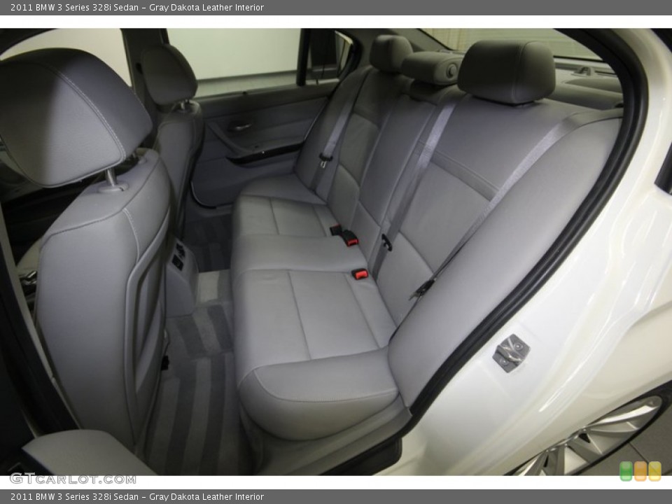 Gray Dakota Leather Interior Rear Seat for the 2011 BMW 3 Series 328i Sedan #82787179
