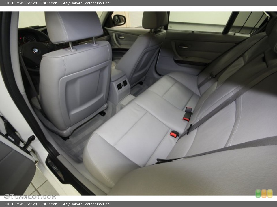 Gray Dakota Leather Interior Rear Seat for the 2011 BMW 3 Series 328i Sedan #82787295