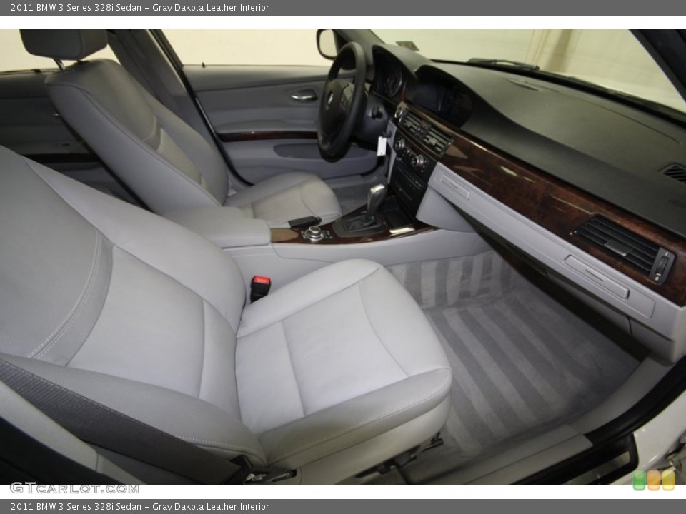 Gray Dakota Leather Interior Front Seat for the 2011 BMW 3 Series 328i Sedan #82787365