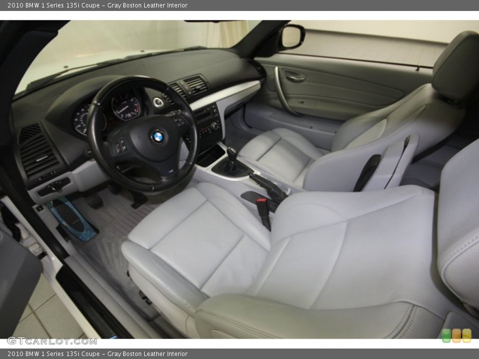 Gray Boston Leather Interior Prime Interior for the 2010 BMW 1 Series 135i Coupe #82787518