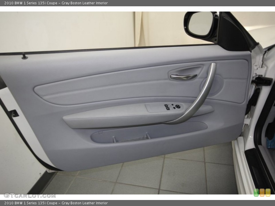 Gray Boston Leather Interior Door Panel for the 2010 BMW 1 Series 135i Coupe #82787533