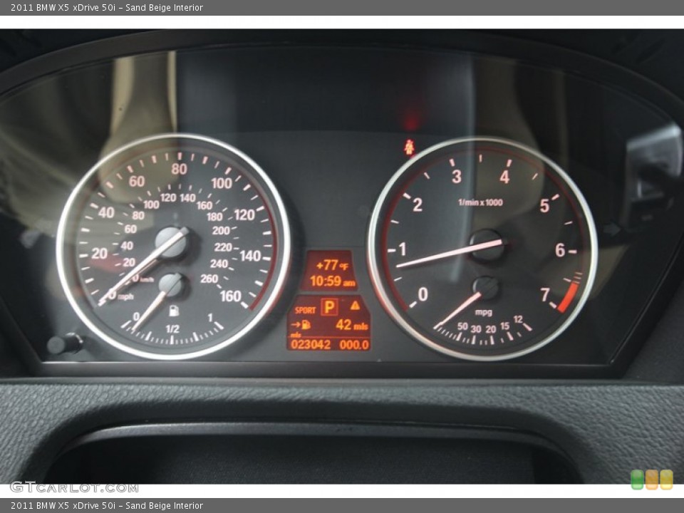 Sand Beige Interior Gauges for the 2011 BMW X5 xDrive 50i #82788625