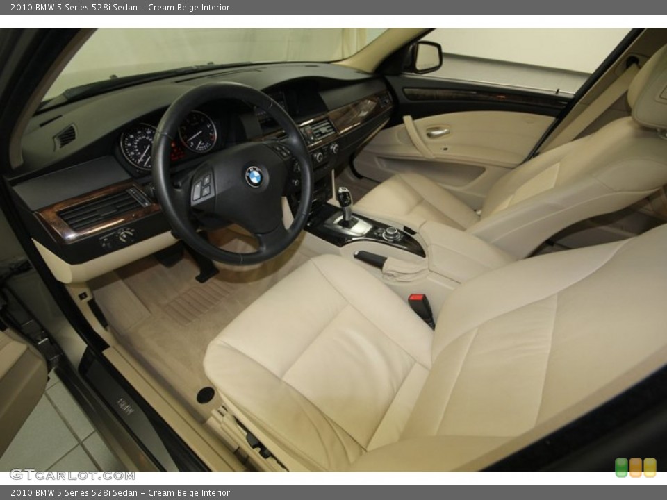 Cream Beige Interior Photo for the 2010 BMW 5 Series 528i Sedan #82789015