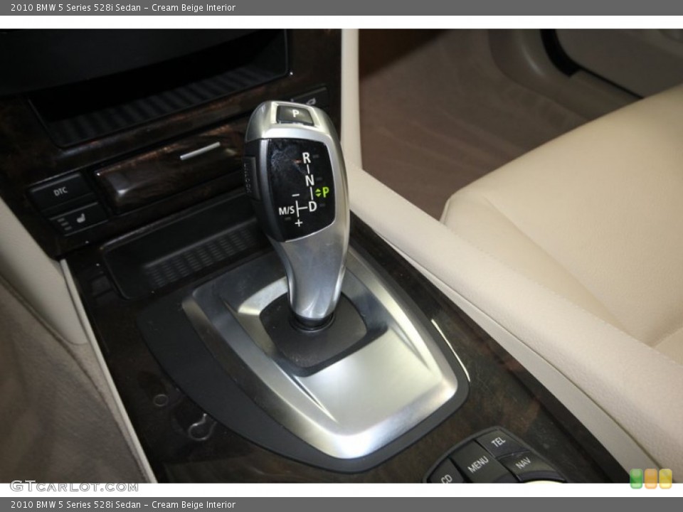 Cream Beige Interior Transmission for the 2010 BMW 5 Series 528i Sedan #82789045