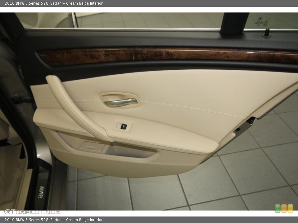 Cream Beige Interior Door Panel for the 2010 BMW 5 Series 528i Sedan #82789090