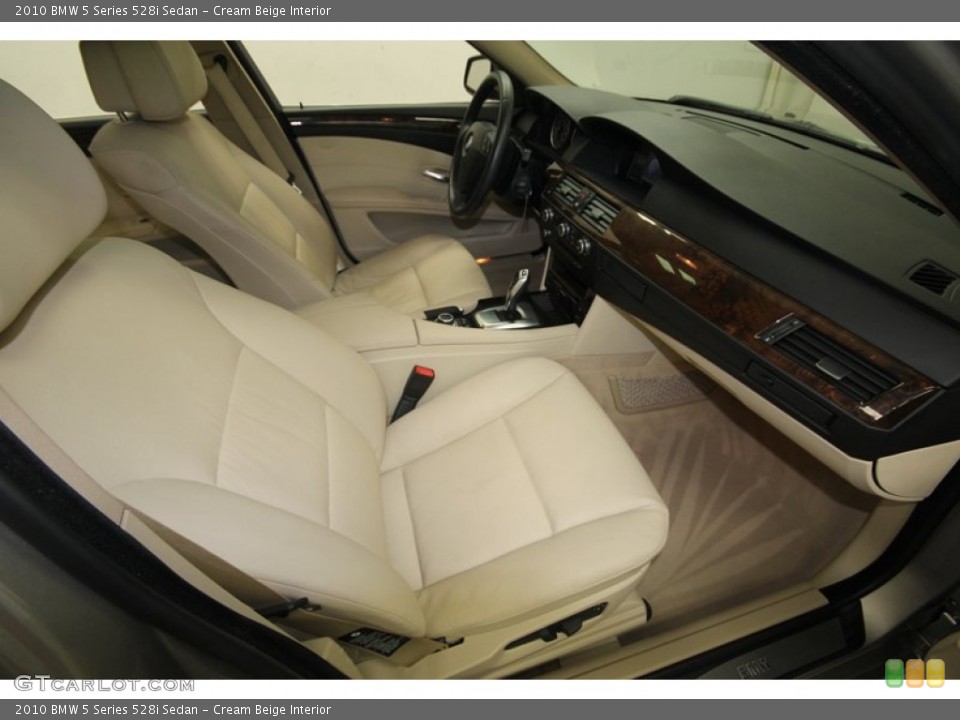 Cream Beige Interior Front Seat for the 2010 BMW 5 Series 528i Sedan #82789096