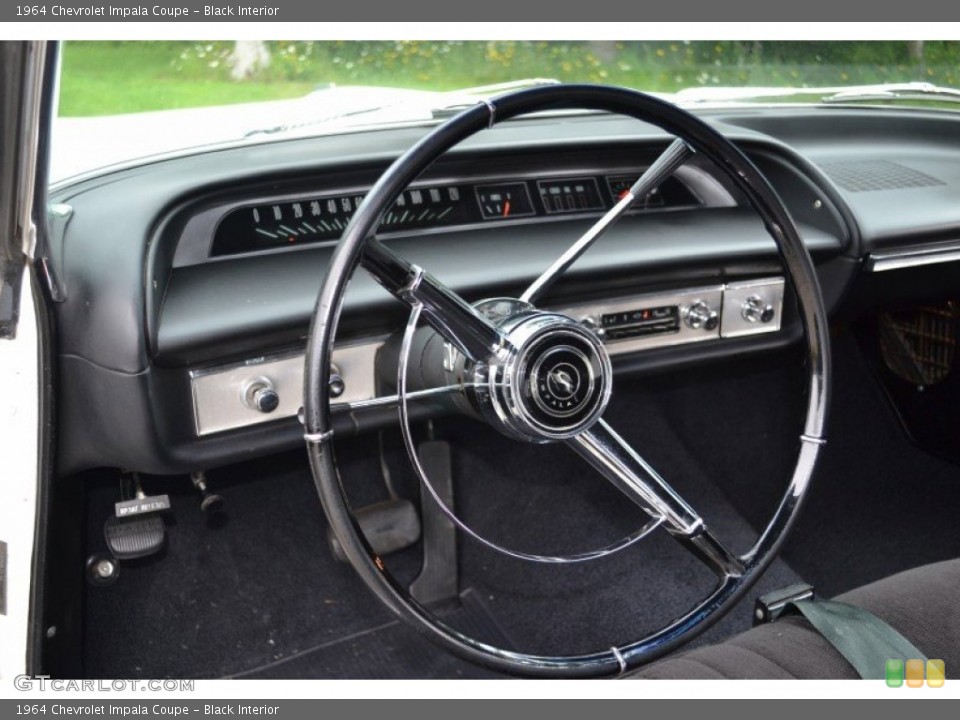 Black Interior Steering Wheel for the 1964 Chevrolet Impala Coupe #82791665