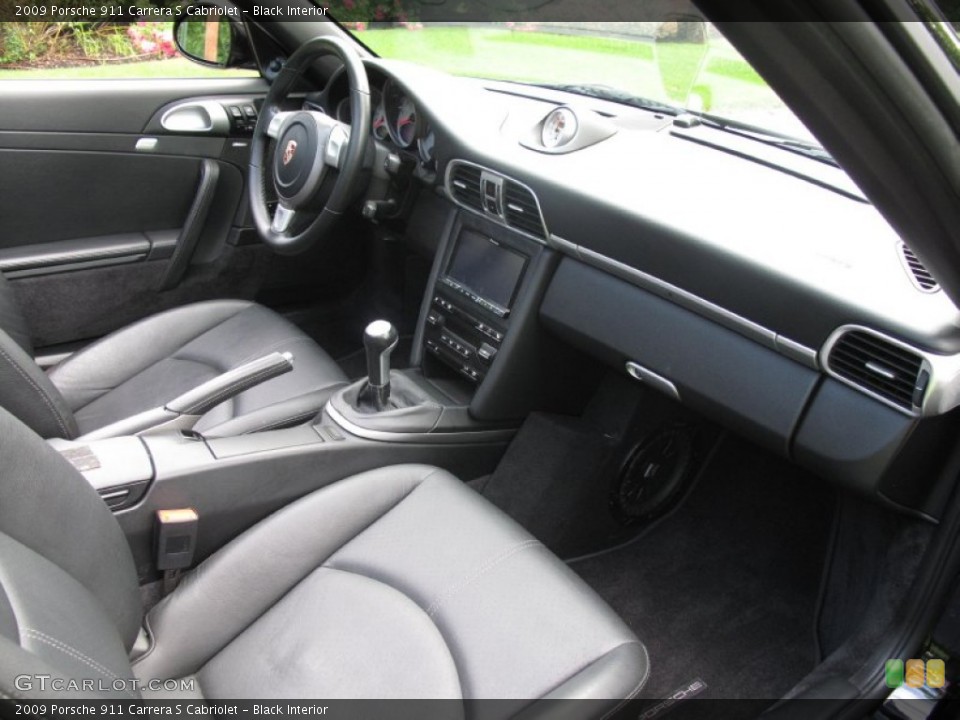 Black Interior Dashboard for the 2009 Porsche 911 Carrera S Cabriolet #82793209