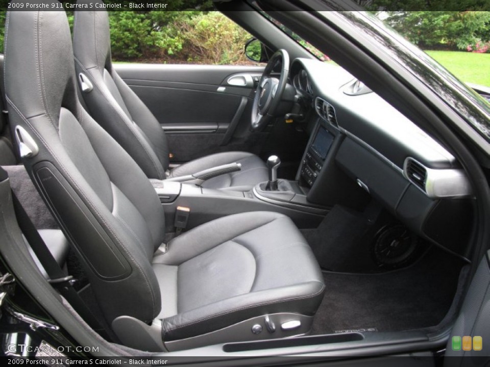 Black Interior Front Seat for the 2009 Porsche 911 Carrera S Cabriolet #82793235