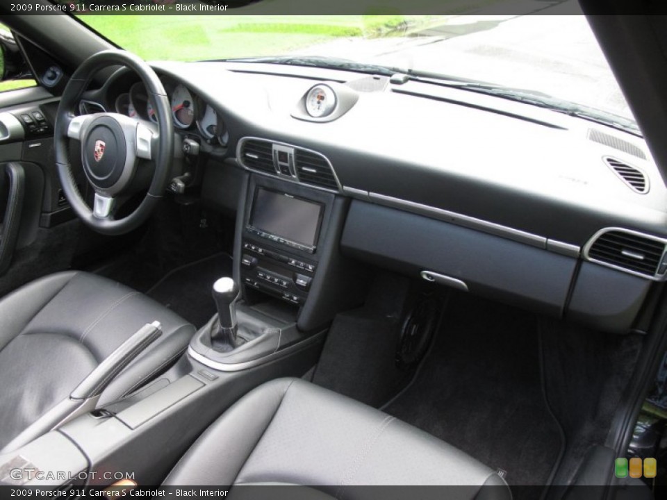 Black Interior Dashboard for the 2009 Porsche 911 Carrera S Cabriolet #82793282