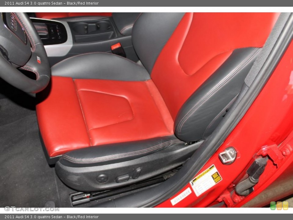 Black/Red 2011 Audi S4 Interiors