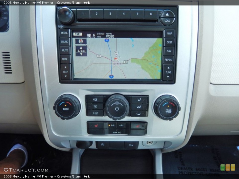 Greystone/Stone Interior Navigation for the 2008 Mercury Mariner V6 Premier #82796148