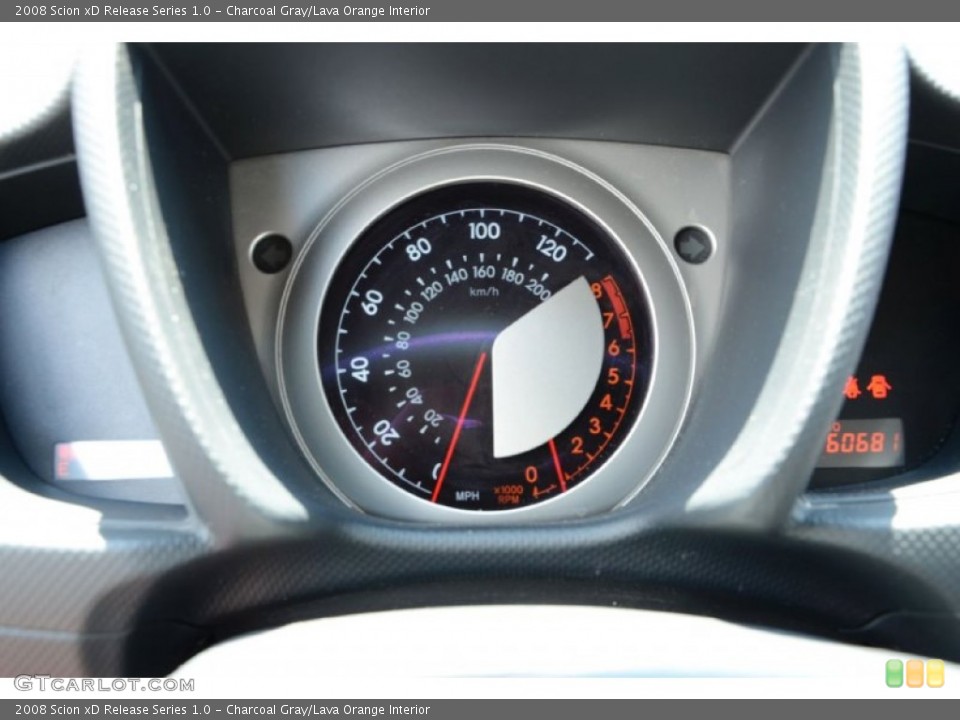 Charcoal Gray/Lava Orange Interior Gauges for the 2008 Scion xD Release Series 1.0 #82796670
