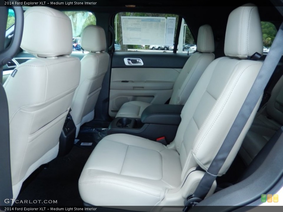 Medium Light Stone Interior Rear Seat for the 2014 Ford Explorer XLT #82797193