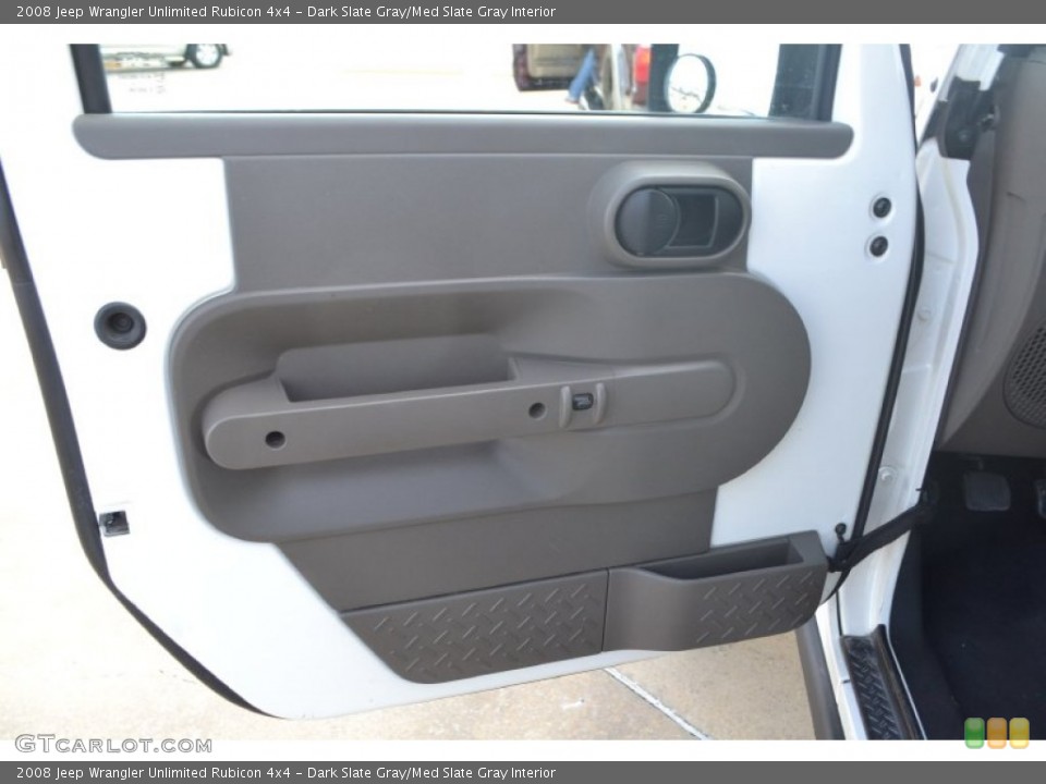 Dark Slate Gray/Med Slate Gray Interior Door Panel for the 2008 Jeep Wrangler Unlimited Rubicon 4x4 #82802436