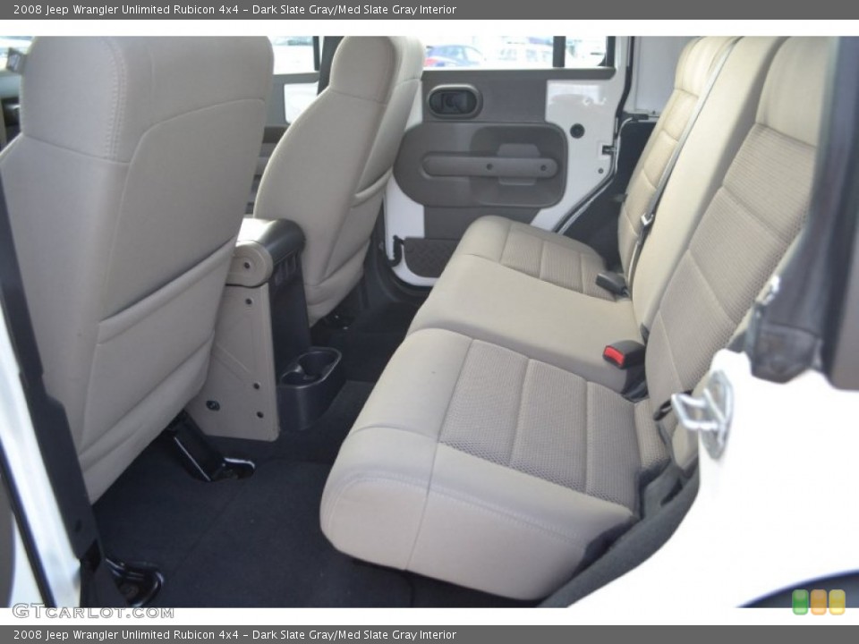 Dark Slate Gray/Med Slate Gray Interior Rear Seat for the 2008 Jeep Wrangler Unlimited Rubicon 4x4 #82802523