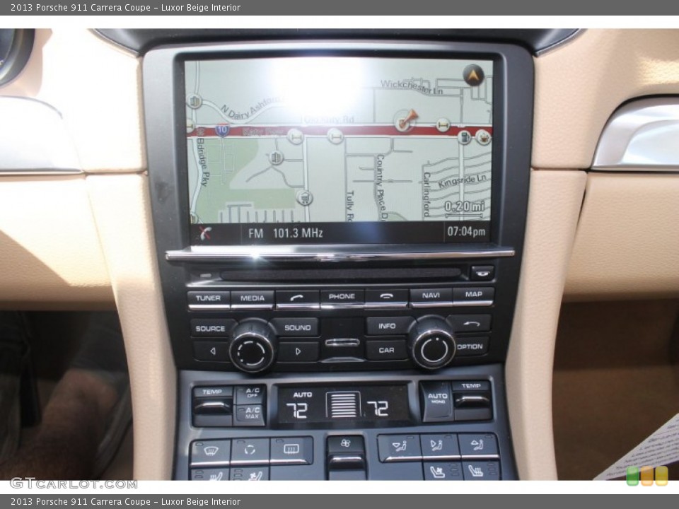 Luxor Beige Interior Navigation for the 2013 Porsche 911 Carrera Coupe #82806592