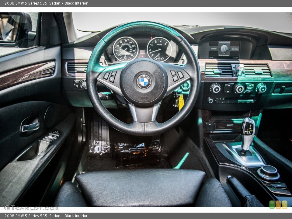 Black Interior Dashboard for the 2008 BMW 5 Series 535i Sedan #82815621