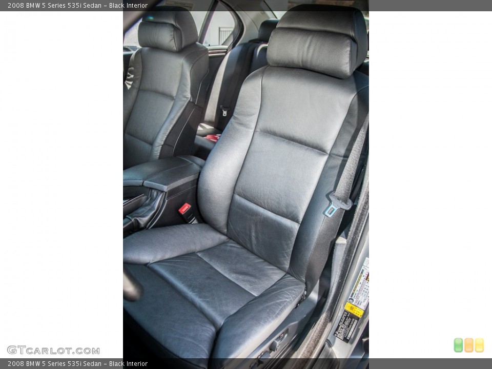 Black Interior Front Seat for the 2008 BMW 5 Series 535i Sedan #82816162