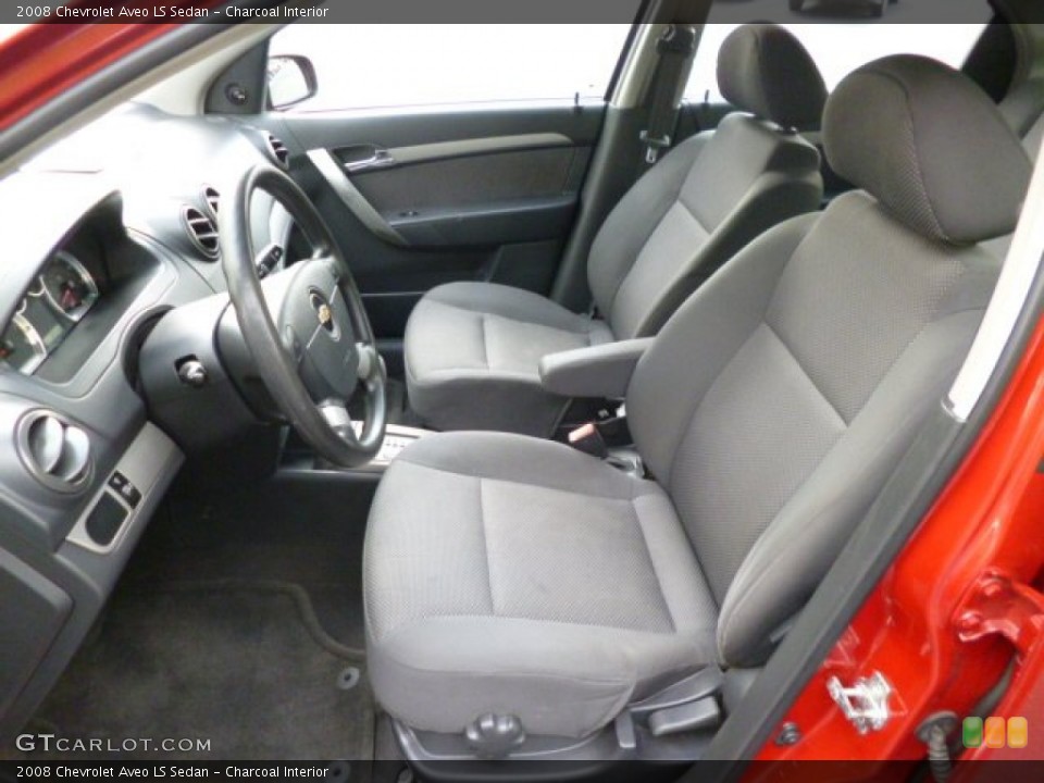 Charcoal Interior Front Seat for the 2008 Chevrolet Aveo LS Sedan #82821315