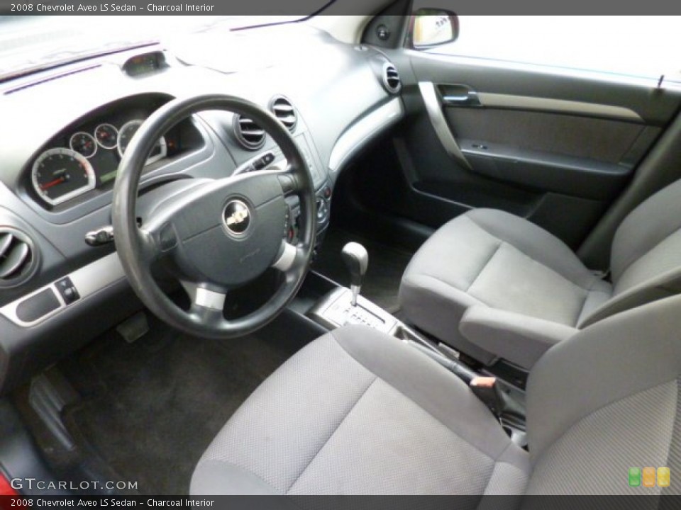 Charcoal Interior Prime Interior for the 2008 Chevrolet Aveo LS Sedan #82821336