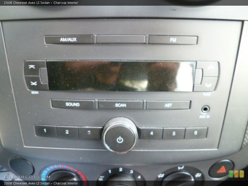 Charcoal Interior Audio System for the 2008 Chevrolet Aveo LS Sedan #82821395