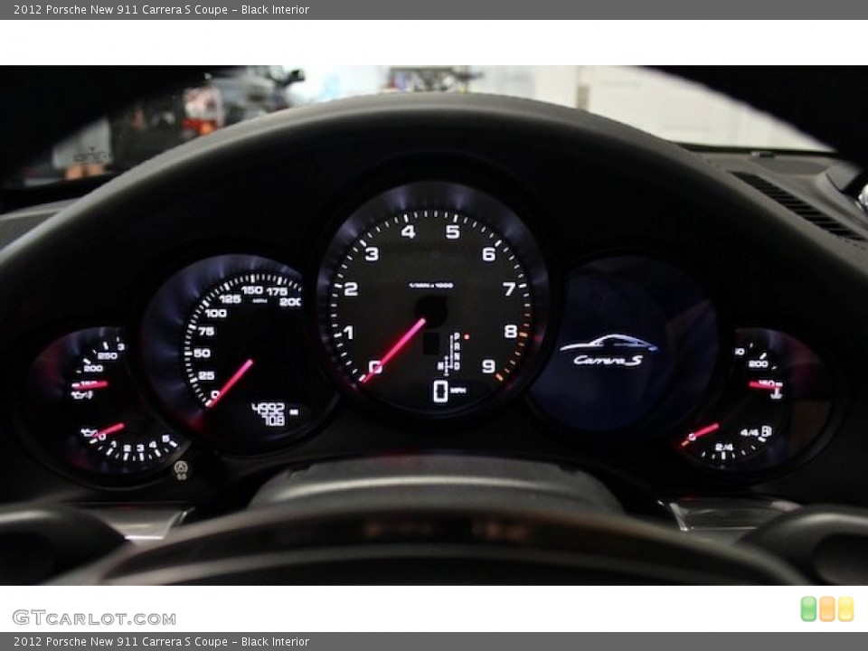 Black Interior Gauges for the 2012 Porsche New 911 Carrera S Coupe #82825735