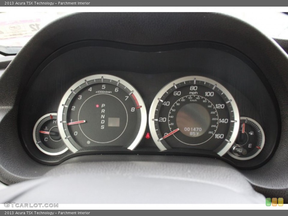 Parchment Interior Gauges for the 2013 Acura TSX Technology #82825994