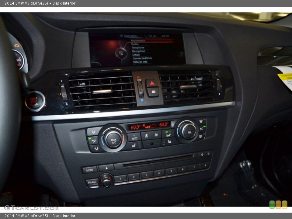 Black Interior Controls for the 2014 BMW X3 xDrive35i #82827245