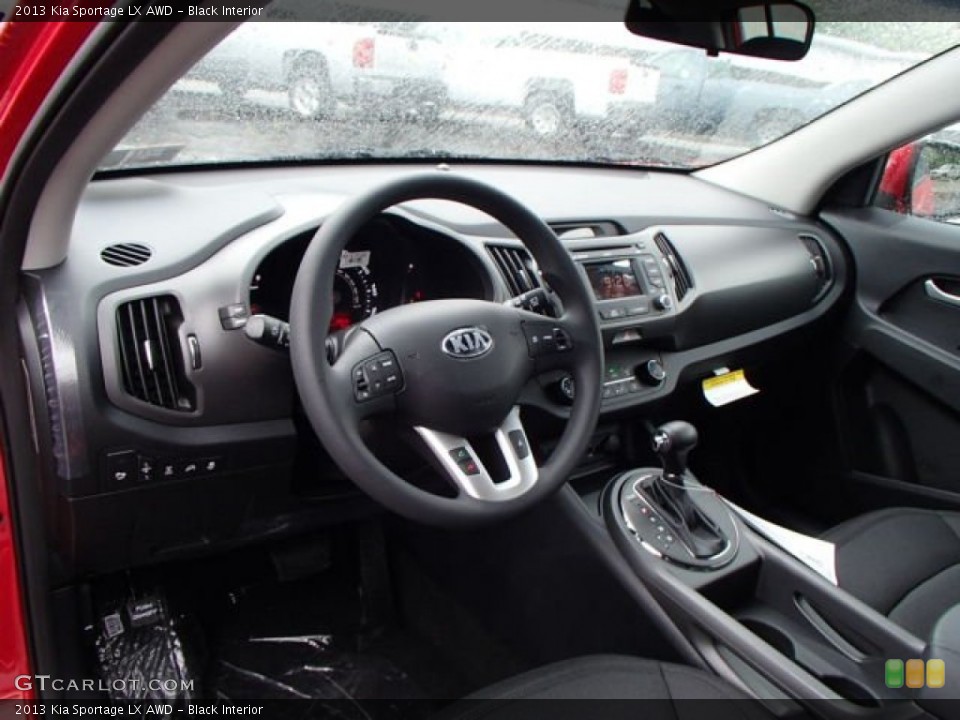 Black Interior Dashboard for the 2013 Kia Sportage LX AWD #82828678