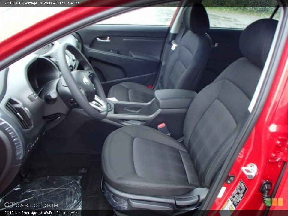 Black Interior Front Seat for the 2013 Kia Sportage LX AWD #82828695